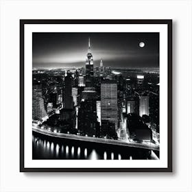 New York City At Night 11 Art Print