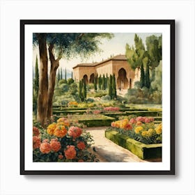 Granada Garden 3 Art Print