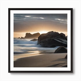 Sunset At The Beach 89 Art Print