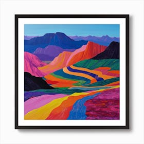 Colourful Abstract Zhangye National Park China 3 Art Print