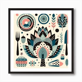 Scandinavian style, Artichoke 2 Art Print