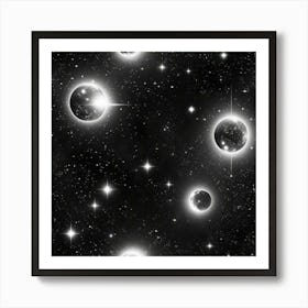 Galaxy Stars And Planets Art Print