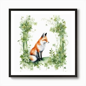 Fox In The Forest Art Print