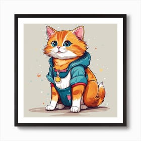 Orange Cat Art Print