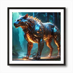 Steel Glowing Steel Animal Art Print