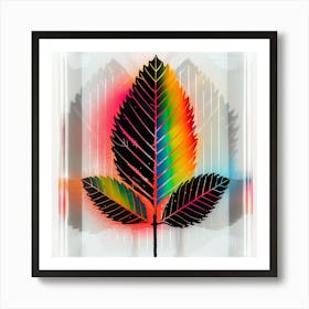 Rainbow Leaf Art Print