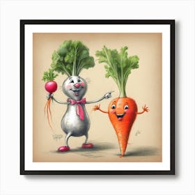 Carrot And Beet Art Print