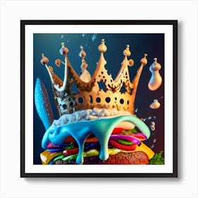 Hamburger Royal And Vegetable Art Print