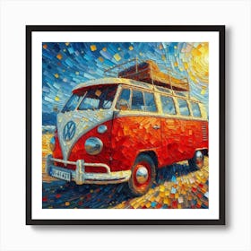 Volkswagen Pop-top Van Art Print