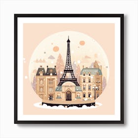 Paris France 1 Snowglobe Art Print