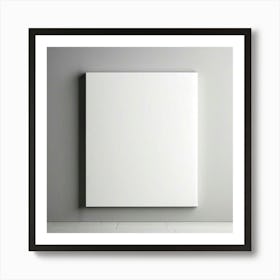 Mock Up Blank Canvas White Pristine Pure Wall Mounted Empty Unmarked Minimalist Space P (16) Art Print