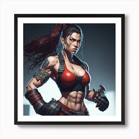 Female Fighter 4 Art Print