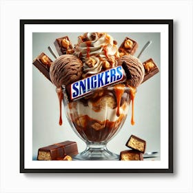 Snickers Sundae Art Print