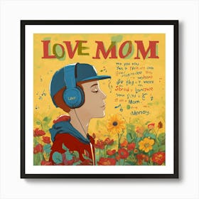 A Mom Telling His Son Wise Words Art Print