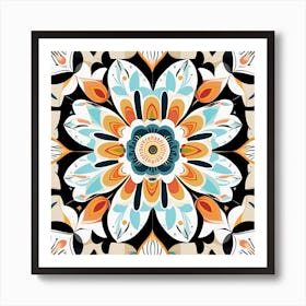 Abstract Floral Pattern 2 Art Print