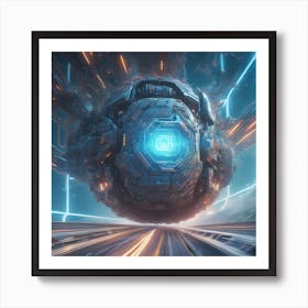 Futuristic Spaceship 3 Art Print