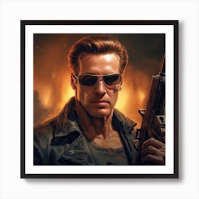 Armadiler Terminator Cartoon Face Cinematic Holding Gun169 4124a1c8 9841 4f8e Bb47 D721824ba385 Ins Art Print