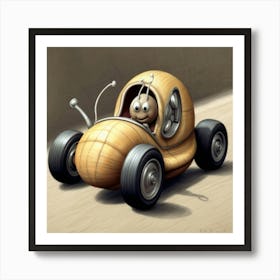 Snail Car Art Print