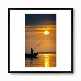 Sunset Fishing Art Print