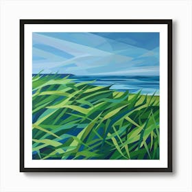 Grass On The Beach Art Print