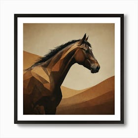 Horse In The Desert Art Print