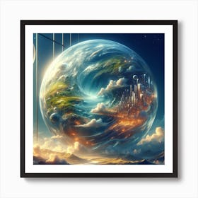 Earth In Space 10 Art Print