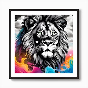 Lion Painting 9 Art Print
