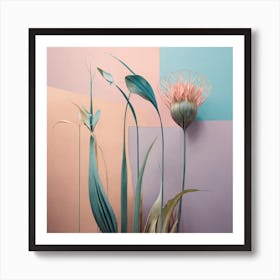 Abstract Flowers Art Print