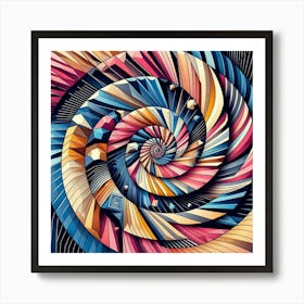 Abstract Spiral Painting 1 Art Print