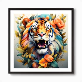 Tiger Head Art Print