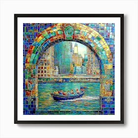 Boat In The Harbor Art Art Print