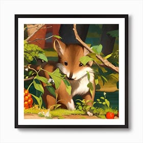 The Fox Who Thought It was a Lion Cub Art Print