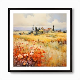 Luminous Layers: Watercolour and Oil Fusion in Italy Art Print