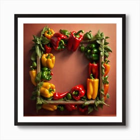 Frame Of Peppers 22 Art Print