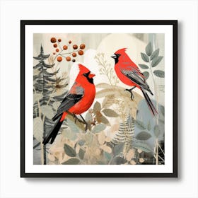 Bird In Nature Northern Cardinal 2 Art Print