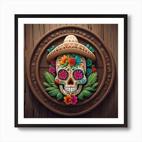 Day Of The Dead Skull 71 Art Print