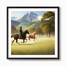 Horse And Rider Art Print