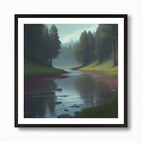 River In The Woods 34 Art Print