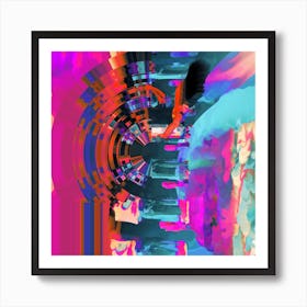 Constructive vaporwave Art Print
