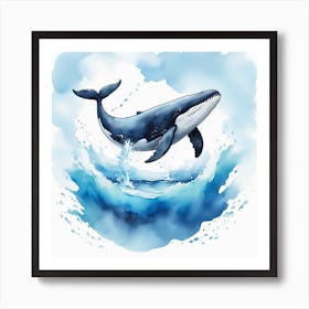 Whale In The Water Art Print