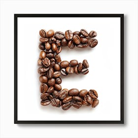 Coffee Beans Alphabet E Art Print