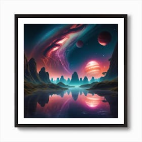 Space Landscape Art Print