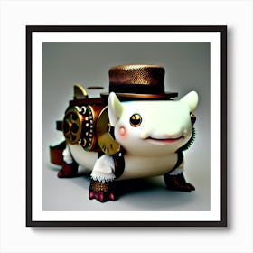 Steampunk Frog Art Print