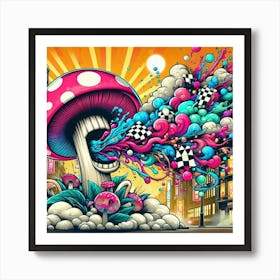 Psychedelic Mushroom 3 Art Print