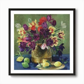 Still Life With Tulips Art Print