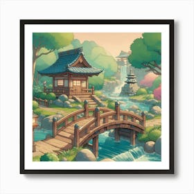 Japanese Garden Art Print