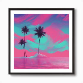 Minimalism Masterpiece, Trace In The Waves To Infinity + Fine Layered Texture + Complementary Cmyk C (45) Art Print