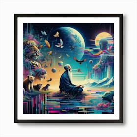 Zen Meditation Art Print