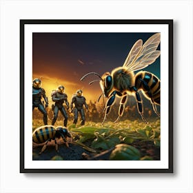 Bee Fighters Art Print