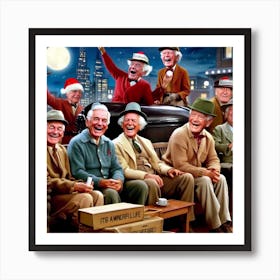 Group Of Old Men Art Print